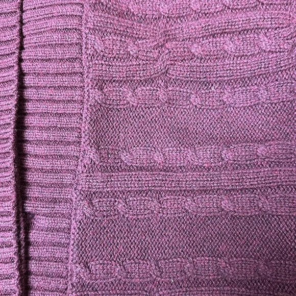 Banana Republic dark cherry cable knit sleevess sweater with decorative buttons - Picture 8 of 8